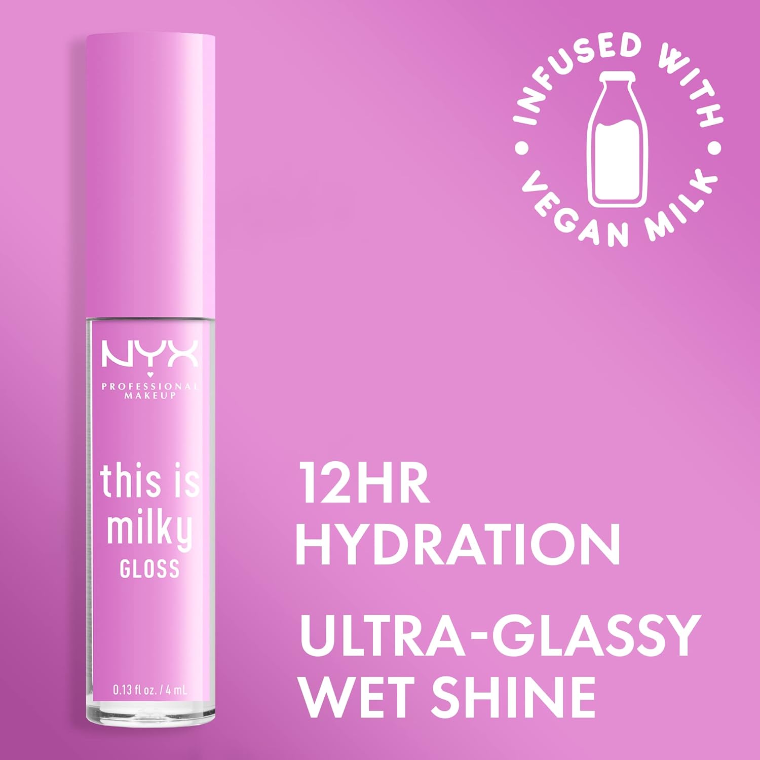 NYX Professional Makeup This is Milky Gloss Vegan Lipgloss - Lilac Splash